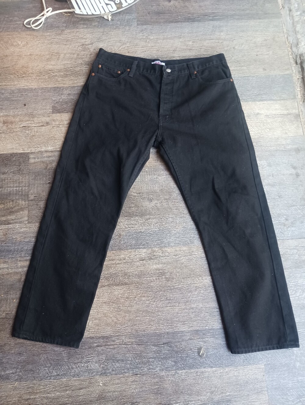 Levi 501 Straight Leg Button Fly Black 36 X 28 Mens Levis